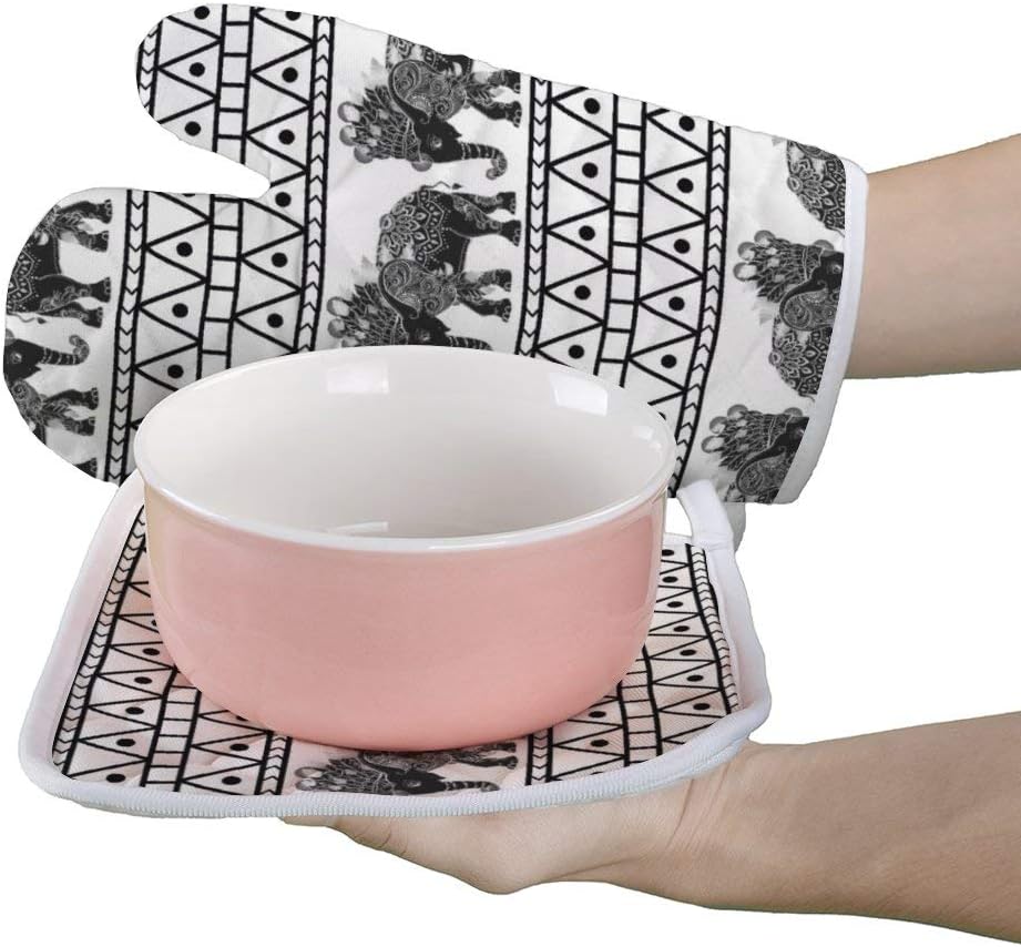 Yutat® Juego De 2 Guantes De Horno, Resistentes Al Calor Hasta 300