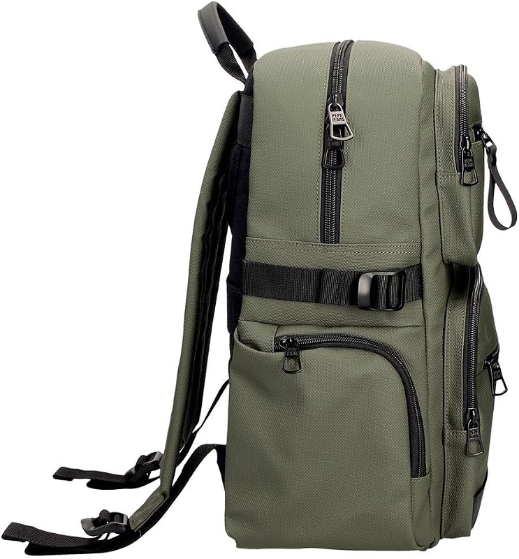 Dorking Sac à Dos pour Ordinateur Portable Adaptable 15.6 inch Vert 28x40x16 cm Polyester with Détails en Cuir Synthétique 17.92L par Joumma Bags — photo 2 sur 5