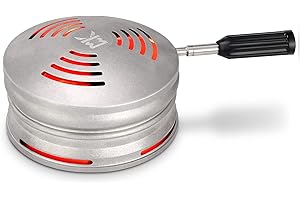 Advanced Hookah Heat Management Device - Kitosun Vulcan HMD for Hookah Charcoals Faster Setup Tastier Smoother Cleaner, Longer Lasting Sessions | Hookah Accessories Wind Cover