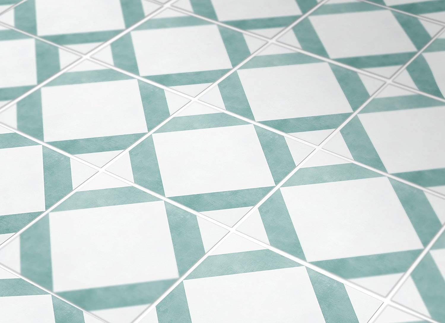 Tiles Stickers Decals - Pack of 10 tiles - 10 individual tiles - Tiles Decals (FLOOR - 13 x 13 inches - 33 x 33 cm, Classic Style Tile Decal)