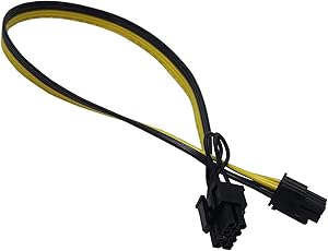 COMeap (2-Pack) 6 Pin Male to 8 Pin (6+2) PCI Express Power Adapter Cable for CoolerMaster and Thermaltake Power Supply with 6 Pin Port 20-inch (51cm)