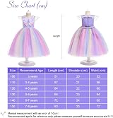 URAQT Unicorn Costume Purple Dress with Necklace Headband Kids Toddlers 150cm view 7