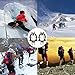 Ravifun Crampons Ice Cleats Traction Snow Grips for Women Men Kids Boots Anti Slip 18 Teeth Stainless Steel Spikes for Winter Walking Hiking Climbing Jogging Mountaineering, Size L