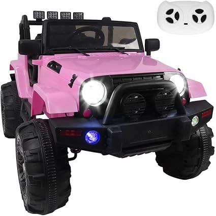 pink jeep power wheels with remote