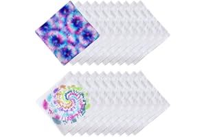 ZUYYON White Bandana Bulk for Tie Dye Party Supplies White Handkerchiefs Bandana Headband Head Wrap for DIY, 22 x 22 inches