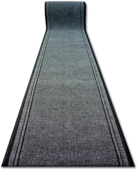 Carpet Runner Black Rubber Backed NonSlip Very Long Heavy Duty Hallway