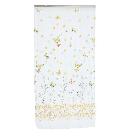 Sharplace Bunt Schmetterling Voile Vorhang Gardine Fenstervorhang Türvorhang Gardinenschal Transparent, 100 x 200cm