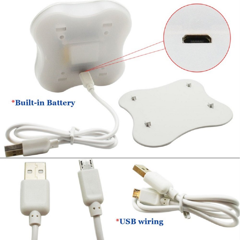 Darius LED Night Light Motion Sensor Light Human Body Induction Lamp USB Rechargeable for Hallway, Pathway, Corridor, House Entrance, Basement（Warm Color）