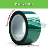 Coocnh Polyester High Temp Masking Tape PET Silicone Adhesive 2" x 82ft Powder view 2
