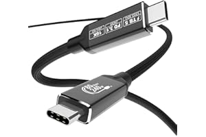 Thunderbolt 5 Cable 10Ft Compatible, 80Gbps USB4 Cable, PD3.1 240W Charging, 120Gbps Video Bandwidth, 16K/8K, Braided USB C V