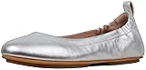 FitFlop womens Allegro Ballet Flat, Silver, 8.5 US