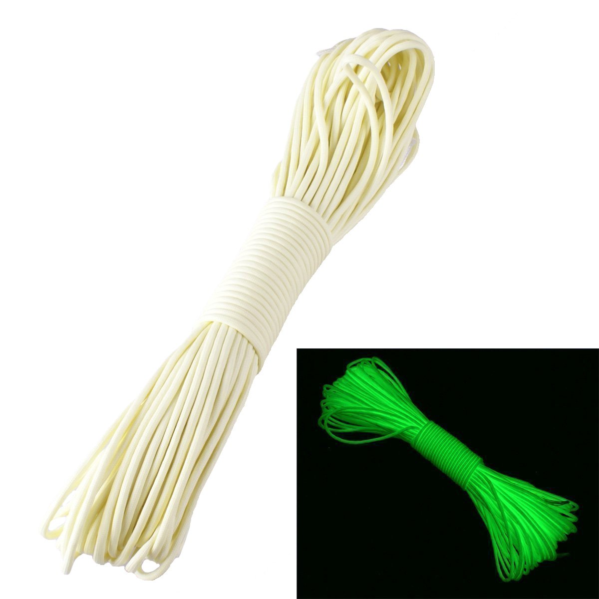 ZJchao TM 9 Strand 550 Luminous Glow in the Dark Paracord Parachute Cord Multifunction Outdoor Survival Rope DIY Accessories for Making Lanyards Keychain Carabiner — image 1