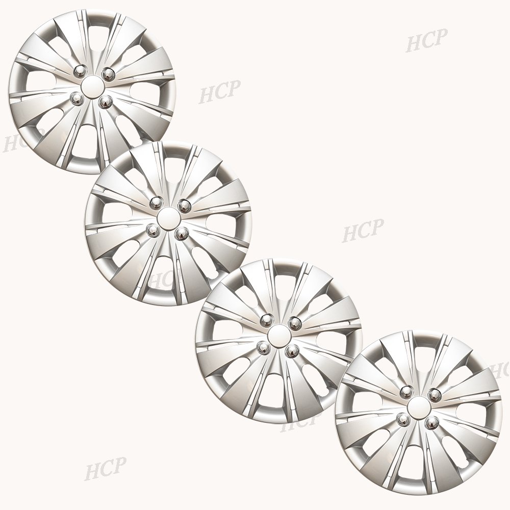 Overdrive Brands Silver 15" Hub Cap Wheel Covers for Toyota Yaris Set
