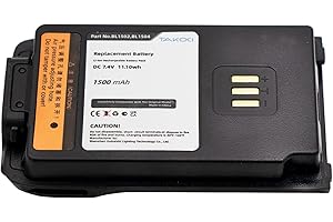 TAKOCI Replacement BL1504 BL1502 Battery for Hytera HYT PD562 PD412 PD506 PD602 PD602G PD606 PD606G PD662 PD662G PD682 PD682G UL913 PD402i PD412i PD482i PD502i PD562i PD602i Battery (Slim)
