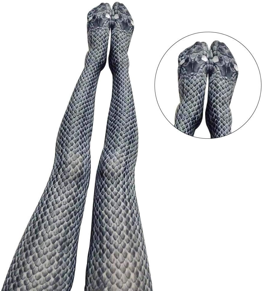 Snakeskin Socks 3D Printed Snake-Print Tights Snakeskin Stockings Leggings Pantyhose Snakeskin Pattern Socks Pantyhose
