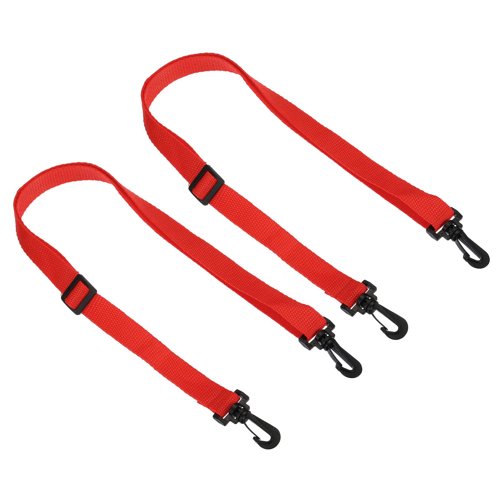 Photo 1 of PATIKIL 20mmx1.1m Replacement Shoulder Strap, 2 Pack Adjustable Swivel Clips Hooks Buckle Slide Crossbody Bag Belt for Water Bottle Carrier Sling, Red Black