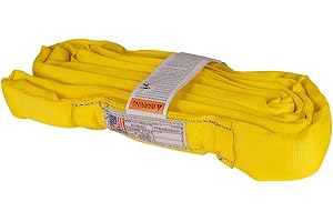 TUFFY PRODUCTS Tuffy Flexi-Grip Yellow 3 ft Endless Round Sling, 8,400 lb. Vertical Capacity, Heavy Duty Lifting Sling, USA Made