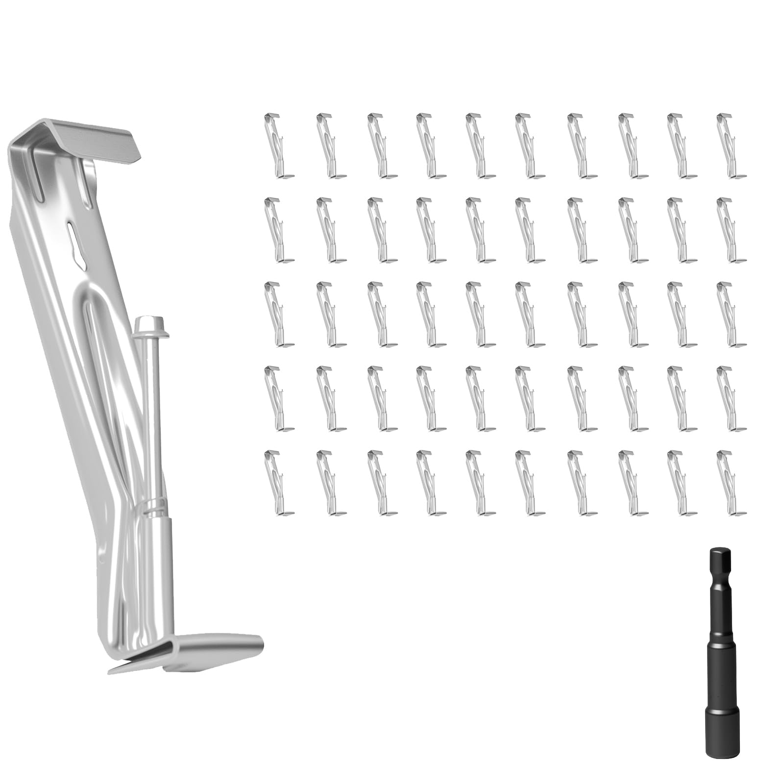 Photo 1 of 20 Pcs 5 Inch Heavy-Duty Gutter Hangers, Rain Gutter Hangers with a Pre Inserted Rust Resistant Screw, Stainless Steel Supports - Rustproof, Easy Installation for 5” K-Style & Half-Round Gutters