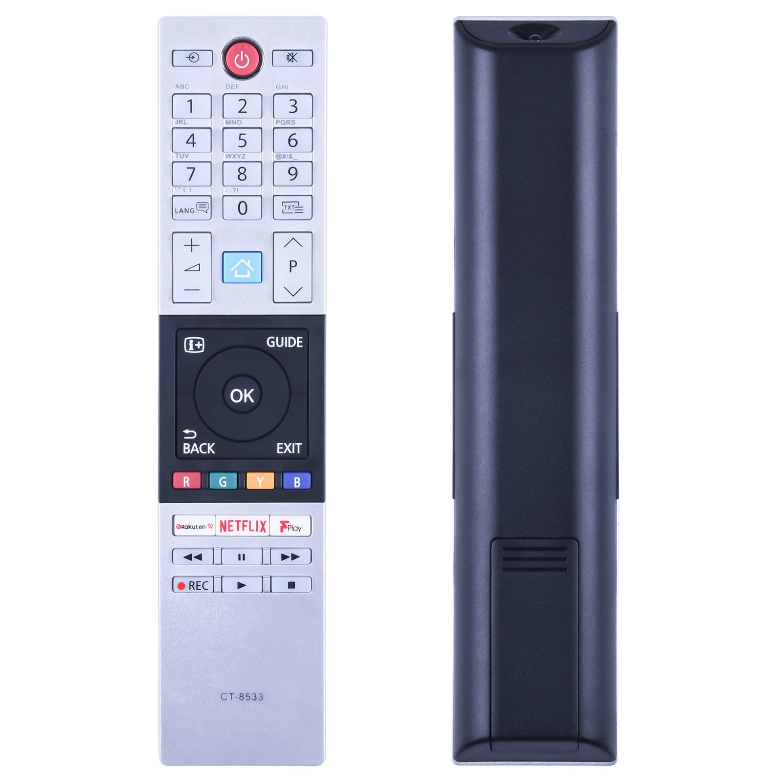 TCNOUMT CT-8533 Replacement Remote Control Suitible for Toshiba Smart TV 24D2863DB 24D3863DB 24L2863DB 24W2863DB 49L3863DB — image 1