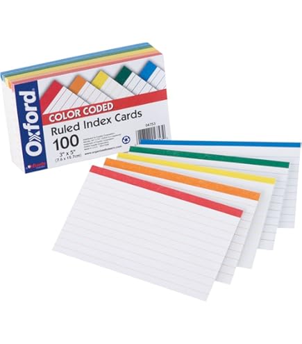 1InTheOffice Colored Ruled Index Cards, 3x5 Inch, Assorted Pastel Colors, 300 Pack For Notes & Flashcards 6 thumbnail image