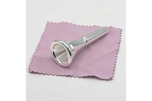 Cheerock 1Pack French Horn Mouthpiece, Standard Size French Horn Replacement Accessory, Compatible with Most French Horns (Silver)