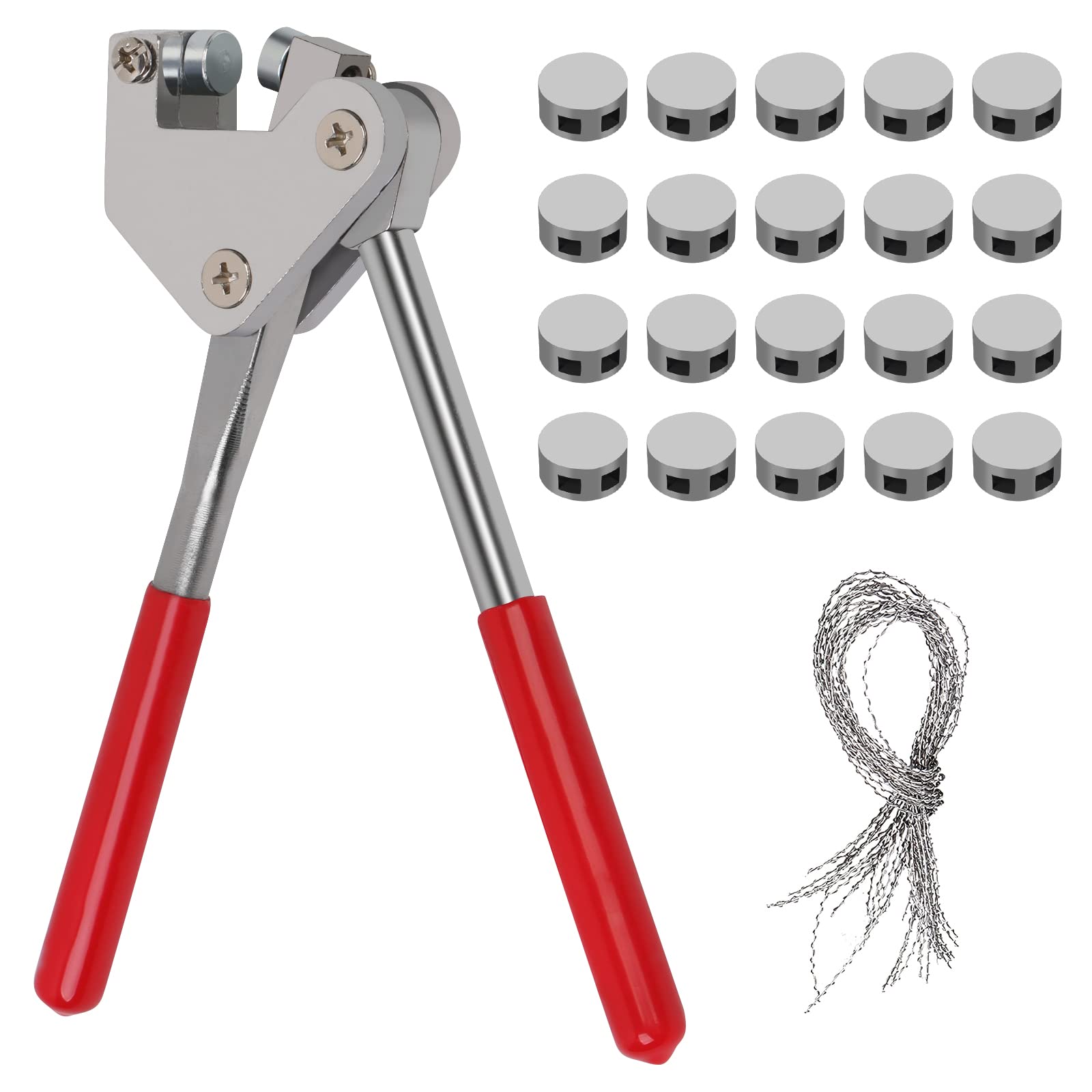 QLOUNI Sealing Pliers Set Security Lead Seal for Lead Diameter 10mm (1x Sealing Pliers + 20 x Seals + 20 x Seal Wires)