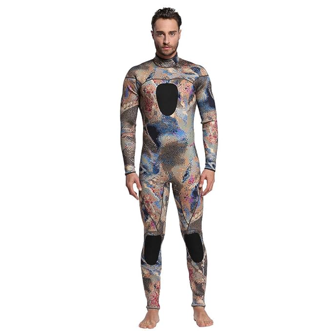 EUCoo_ Wetsuit Herren Marke Neoprenanzug Lange ÄRmel Verbunden Doppelseitige Tarnung Super Elastische Schnorcheln Sicherheit Kleidung 3mm Eucoo