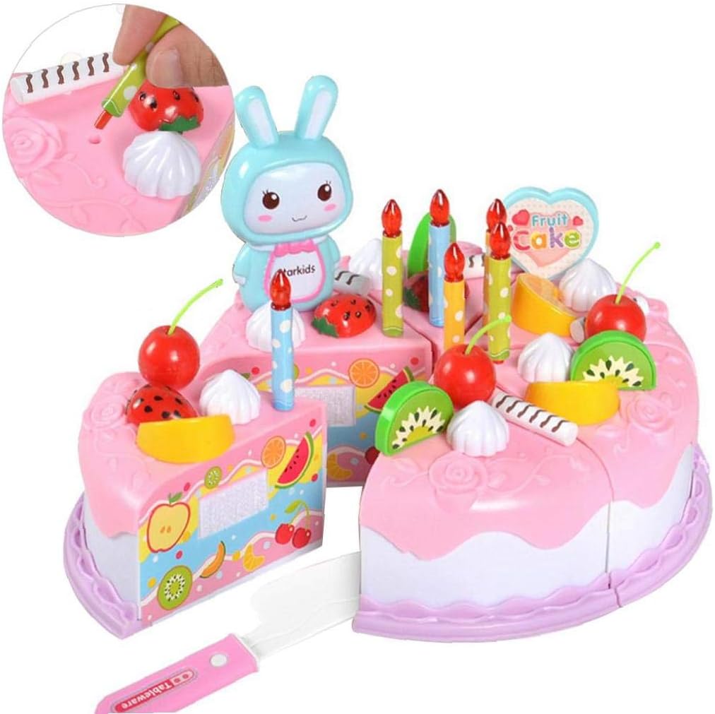 Zycx123 Gateau Enfants Jouets 37 Pcs Jeux De Roles Alimentation Bricolage Coupe Party Gateau Danniversaire Jouets Set Avec Des Bougies Education De Jouets Cuisine Rose Cuisine Jeux Et Jouets Betwin360 Tv