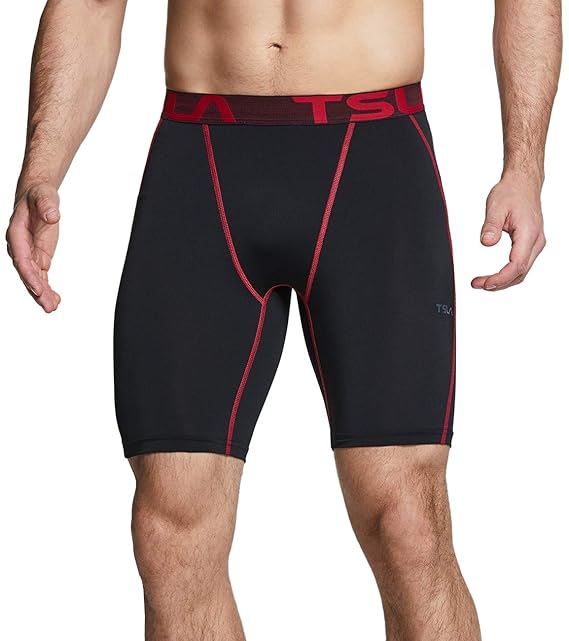TSLA Men's Athletic Compression Shorts, Sports Performance Active Cool