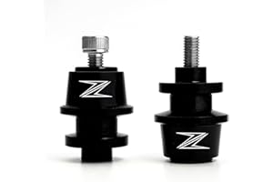 MOWOK Motorcycle M8 Swing Arm Spools Sliders, CNC Swing Arm Stand Screw, Swingarm Stand Paddock Compatible for Kawasaki Z900 Z650 Z400 Z500 Z800 Z1000 Z1000SX Z1000R ZX-6R ZX-10R Z 500 900 (Black)