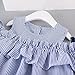 Toddler Kids Baby Girl Outfit Clothes Strapless Stripe Dress+Headband Set (Blue, 3 T)