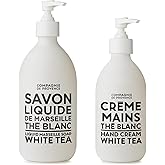 Compagnie de Provence 16.9 Fl Oz Liquid Soap and Luxury Hand Cream, White Tea
