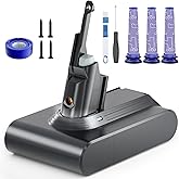 Battery Replacement for Dyson V7, 21.6V 8000mAh Li-ion Battery Compatible with SV11 V7 Motorhead V7 Animal V7Extra V7Mattress