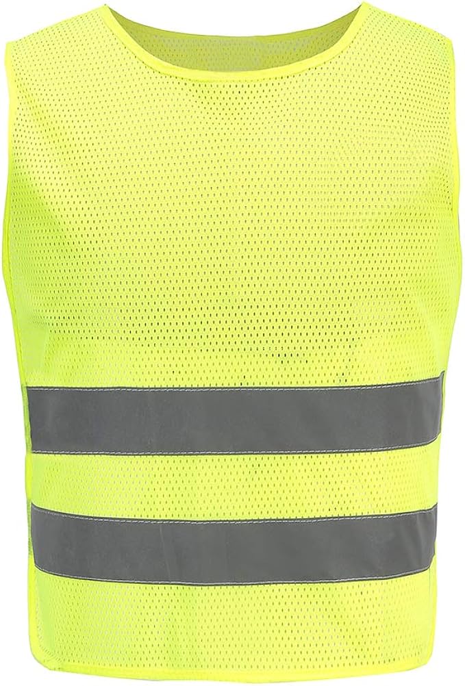 AYKRM hi vis reflective running Vest (M, Yellow) Amazon.co.uk Clothing