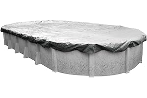 Robelle 551833-4-ROB Winter Pool Cover for Oval Above Ground Swimming Pools, 18 x 33-ft. Pool, 03 - dura-guard silver