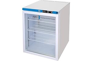 American BioTech Supply ABT-HC-UCFS-0504G Premier Undercounter Refrigerator, Freestanding, Glass Door, 5.2 cu. ft. Capacity, White