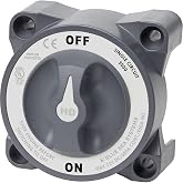 Blue Sea Systems HD-Series On/Off Battery Switch, 500A | 32V DC max; 900A intermittent; ignition protected; accepts two 4/0 AWG battery cables