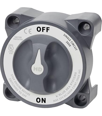 Amazon.com: Blue Sea Systems Mini interruptor de batería, MFG