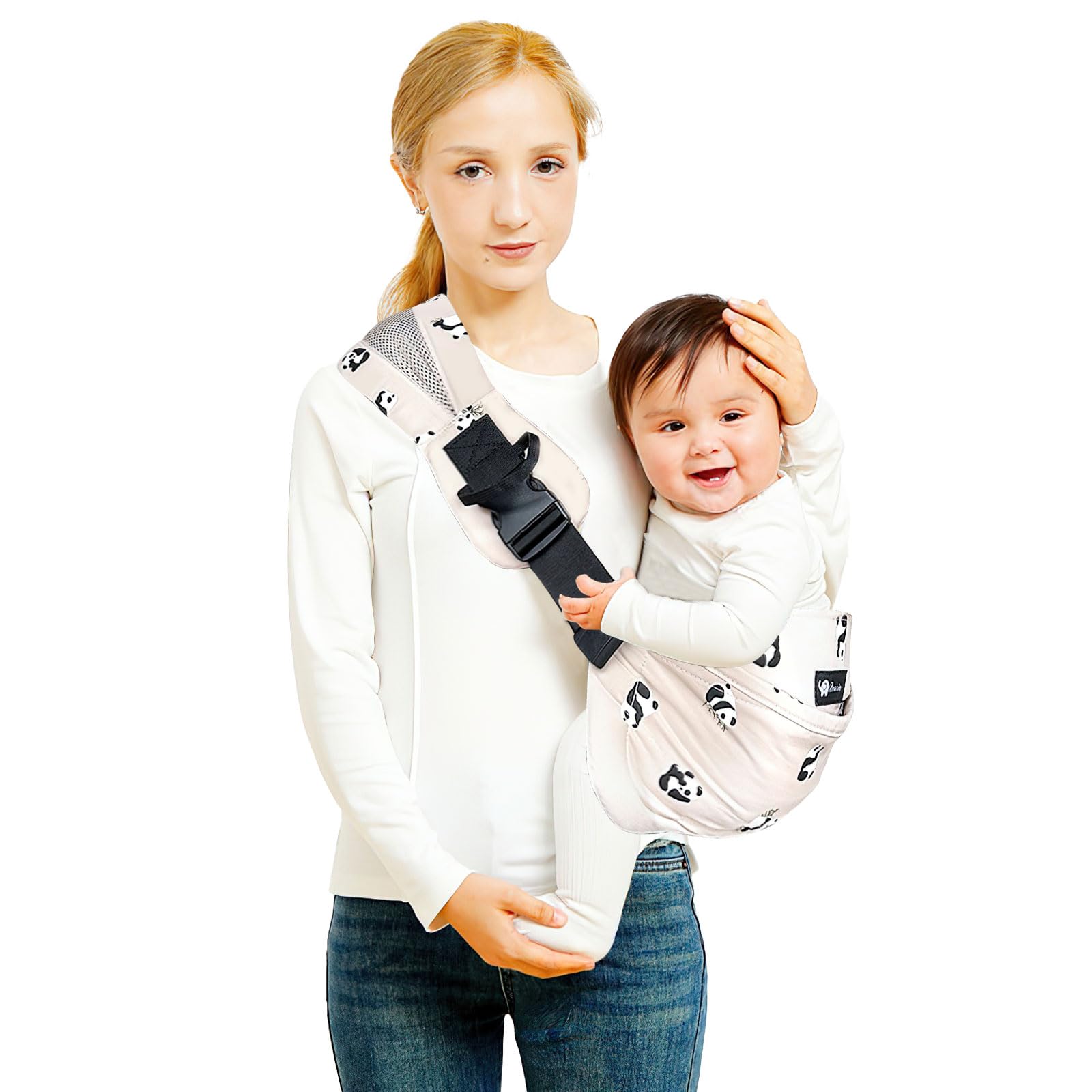 DAWRIS Baby Sling - 3D Wrap Baby Carrier, Adjustable Sling, Easy Toddler Carrier, Comfortable Baby Wrap Carrier for Newborn Up to 3-36 Months (Light)