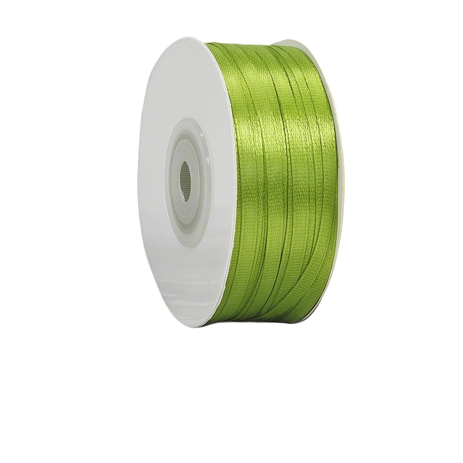 Army Green Ribbon 3mm for Gift Wrapping 91M,Army Green Satin Ribbon 3mm Thick for Crafting Cake,Hair Bow,Polyester Ribbon Christmas Decoration,Wedding Car Decor