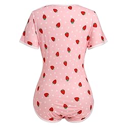 FYMNSI Women Short Sleeve One Piece Romper Pajamas