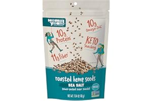 Hemp Yeah! Roasted Hemp Seeds – Keto Certified Travel Snack - 10g of Protein, 10g of Omegas, 11g of Fiber per Serving – Non-G