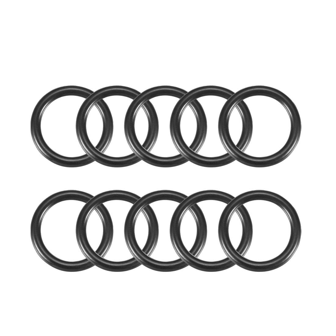 sourcing map Nitrile Rubber O-Rings 25mm OD 19mm ID 3mm Width, Metric Sealing Gasket, Pack of 10