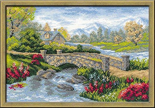 RIOLIS 1078 - Summer View - Counted Cross Stitch Kit 15 x 10.25 Zweigart 14 ct. White AIDA 19 Colors