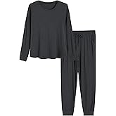 Latuza Women's Petite Jogger Pajamas Set Long Sleeve Sleepwear Petite Size