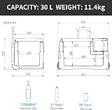 Alpicool CX30 30L Car Refrigerator Freezer 12V Portable with Telescopic Handle view 6