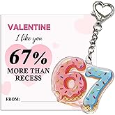 OFlyDesigns 67 Six Seven Keychain, 67 Valentine Gifts Favor, Funny Meme for School Birthday Handout For Kids and Teens