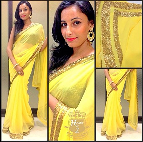 Yellow saree online amazon Clearance