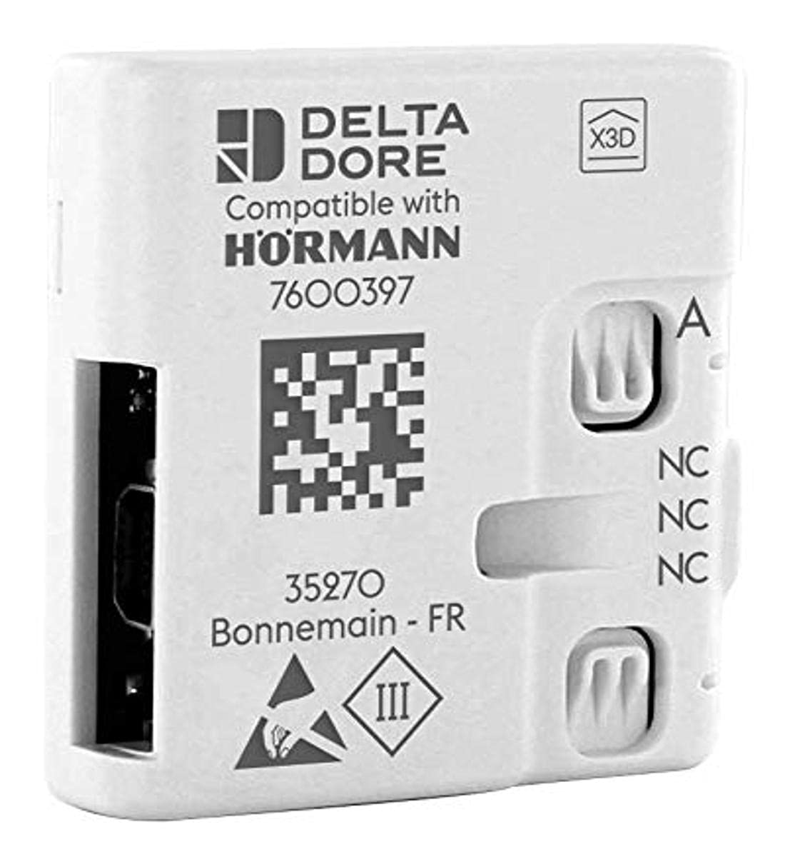 Hörmann DeltaDore Gateway (for Controlling Garage Door Drives via Tydom Smart Home System, Including Connection Cable, 51 x 47.5 x 16 mm) 4510102, White