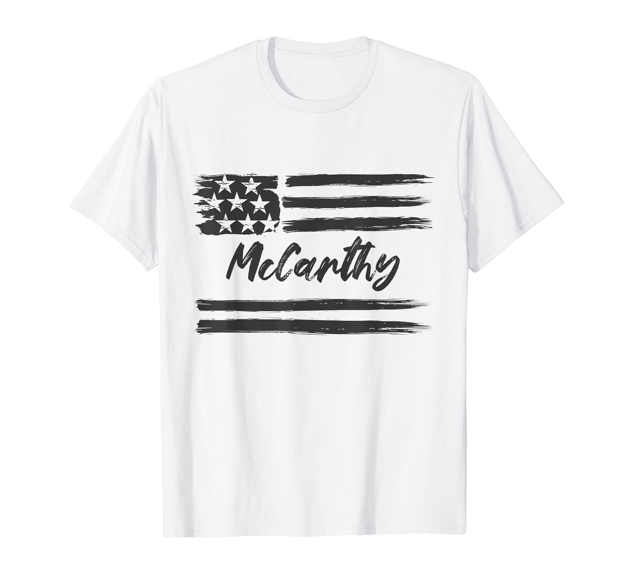 McCarthy - Personalized Name, Stars and Stripes, USA Flag T-Shirt
